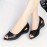 Women's Solid Color Stylish Sandals, Slip On Side Cute Out Wedge Shoes, Versatile Non-slip Soft Shoes
