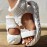 Women's Platform Crochet Sandals, Stylish Open Toe Slip On Slingback Shoes, Casual Outdoor Non Slip Sandals
