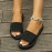 Women's Solid Color Comfy Sandals, Slip On Platform Versatile Shoes, Vacation Beach Summer Slides Shoes