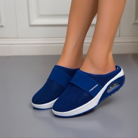 Women's Casual Summer Mesh Breathable Half Drag Shoes, Beach Platform sports shoes