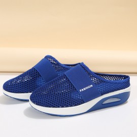 Women's Casual Summer Mesh Breathable Half Drag Shoes, Beach Platform sports shoes