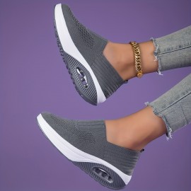 New Anti-Slip Air Cushion Running Sneakers, Breathable Slip-on Casual Shoes