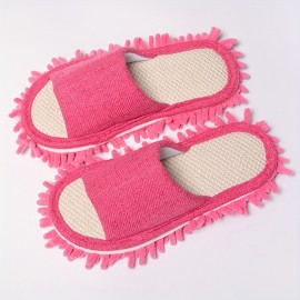Fashion Cleaning Rubber Floor Slippers, Casual Open Toe Solid Color Woven Slippers, Funny Indoor Shoes