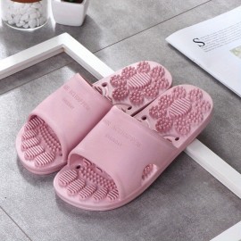 Women's Indoor Massage Slides, Soldi Color Comfy Non Slip Bathroom Shoes, Home PVC Slides