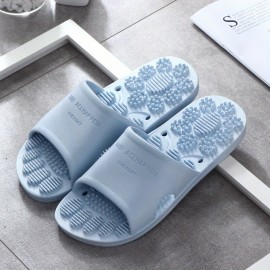 Women's Indoor Massage Slides, Soldi Color Comfy Non Slip Bathroom Shoes, Home PVC Slides